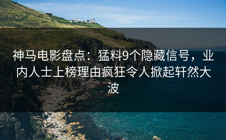 神马电影盘点：猛料9个隐藏信号，业内人士上榜理由疯狂令人掀起轩然大波