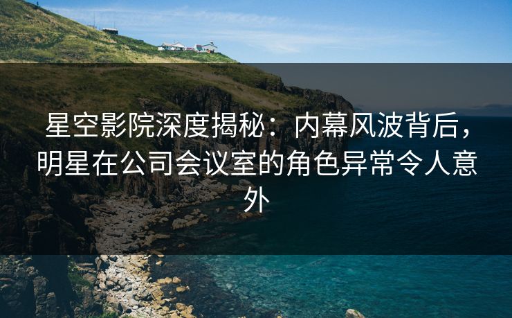 星空影院深度揭秘：内幕风波背后，明星在公司会议室的角色异常令人意外